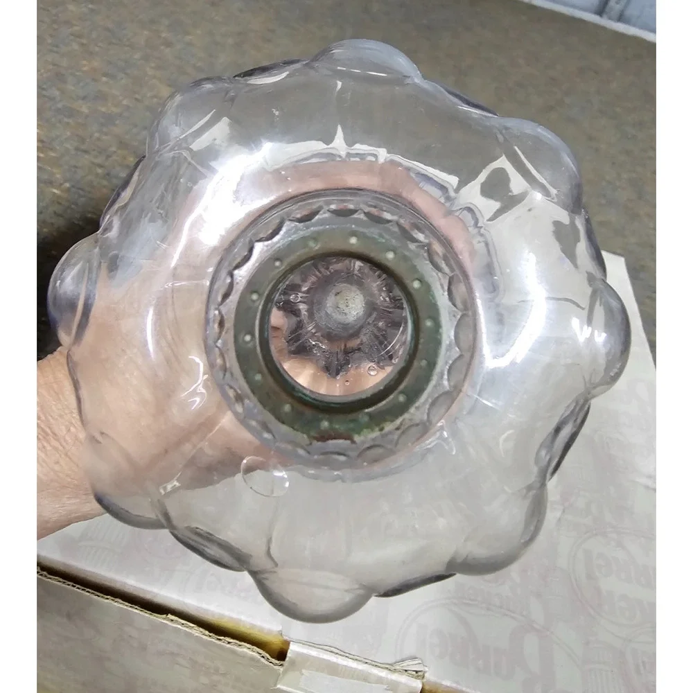 RARE Antique EAPG Oil Lamp Amethyst Unusual Pattern 9
